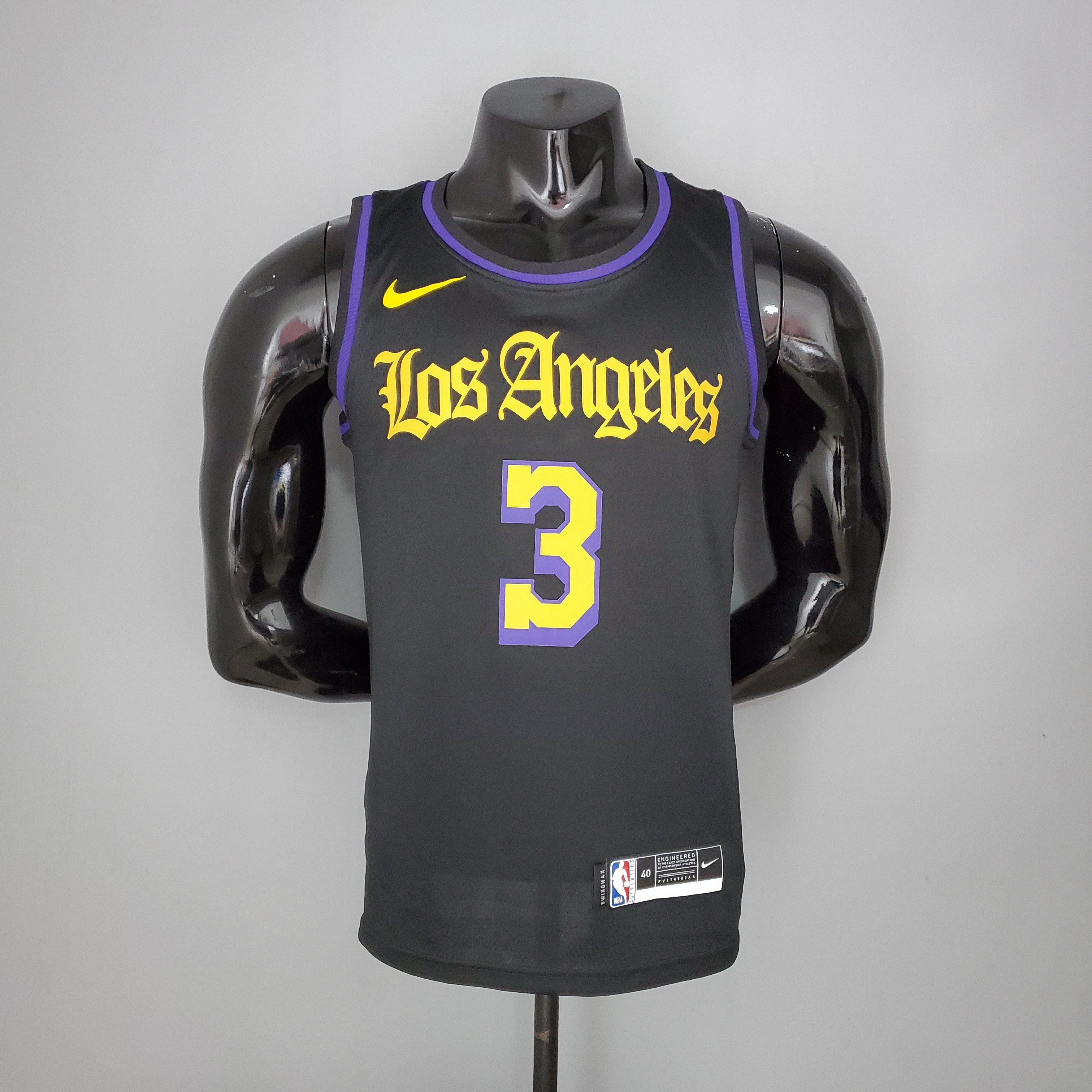 2021 YOUNG#0 Los Angeles Lakers Black Latin Black NBA Jersey S-XXL