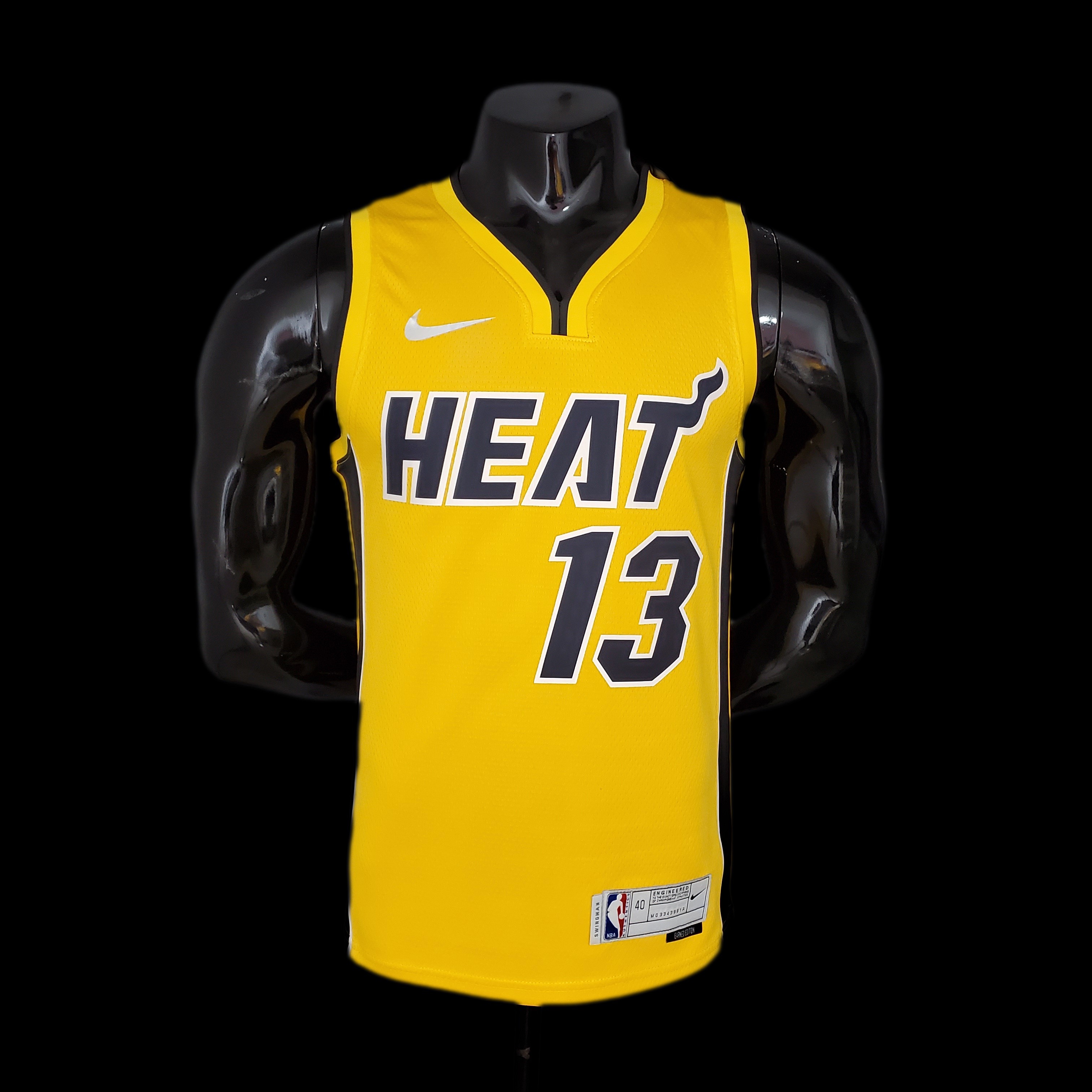 2021 ADEBAYO#13 Heat Bonus Edition Yellow NBA Jersey S-XXL