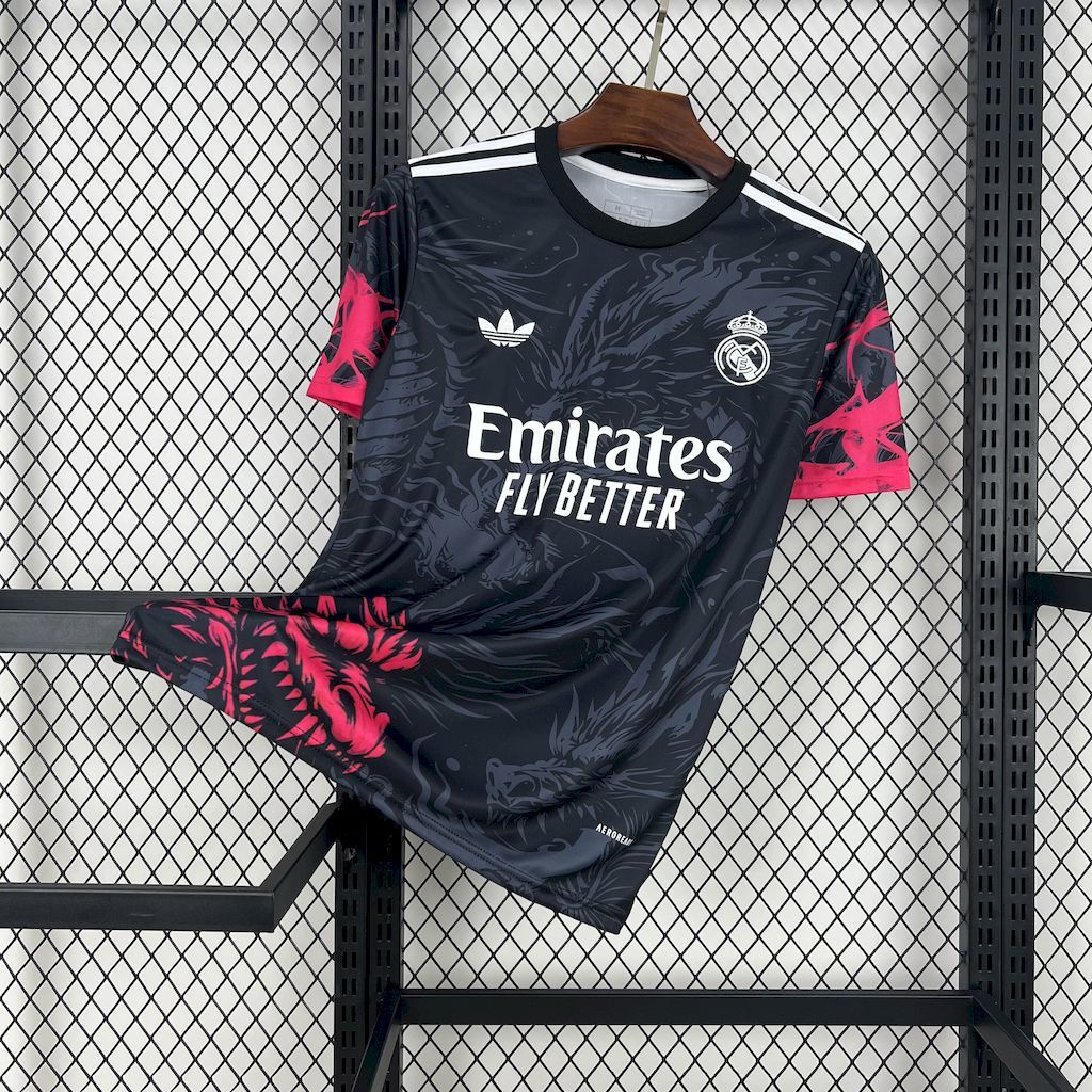 Real Madrid 2024/25 Black Red Dragon Jersey S-XXL