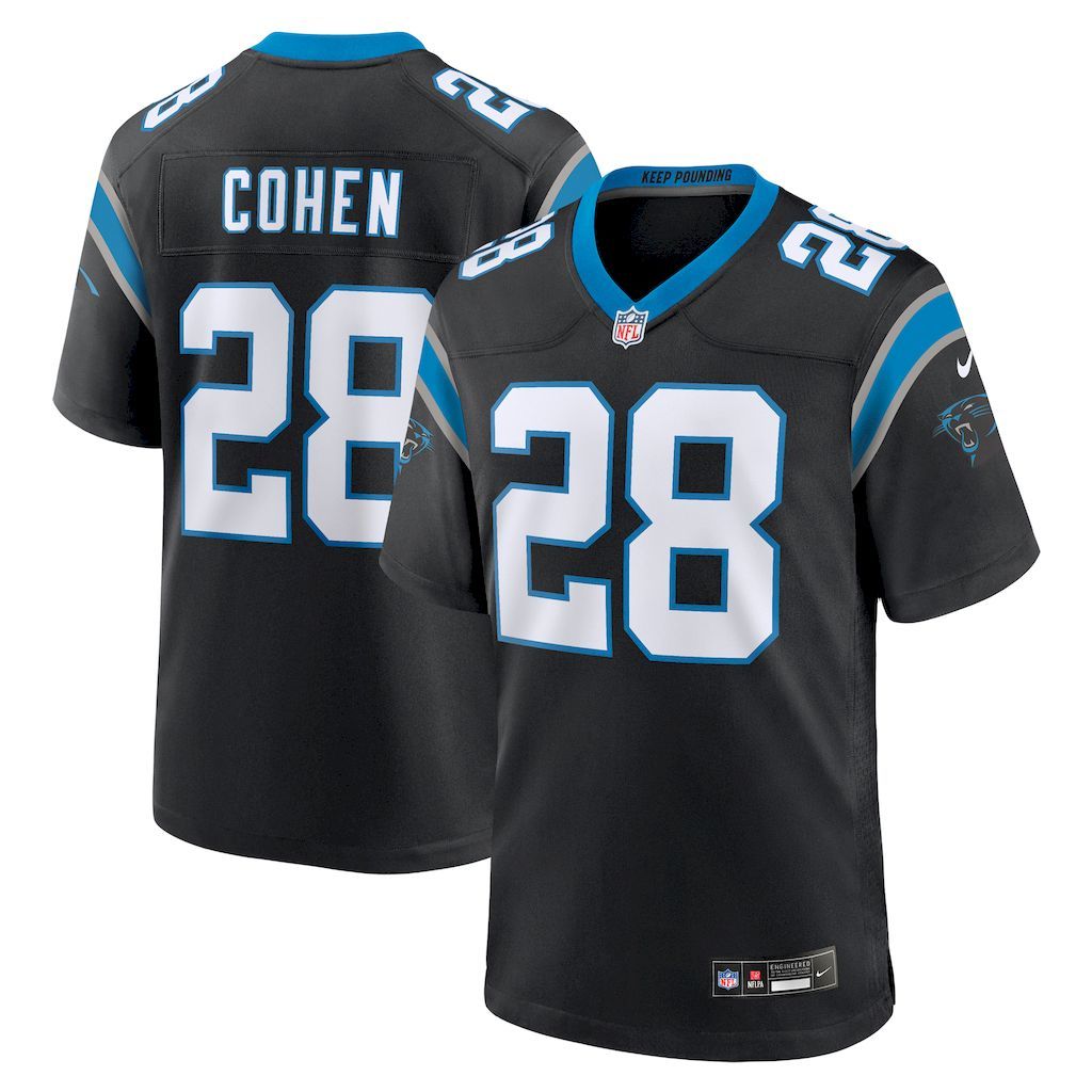 Mens Carolina Panthers Tarik Cohen Nike  Black  Game Jersey.jpg