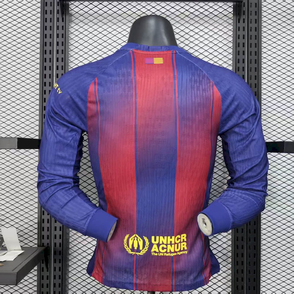 Player Barcelona Home long sleeve 2526 new season Football Jersey Sports shirt (4).jpg