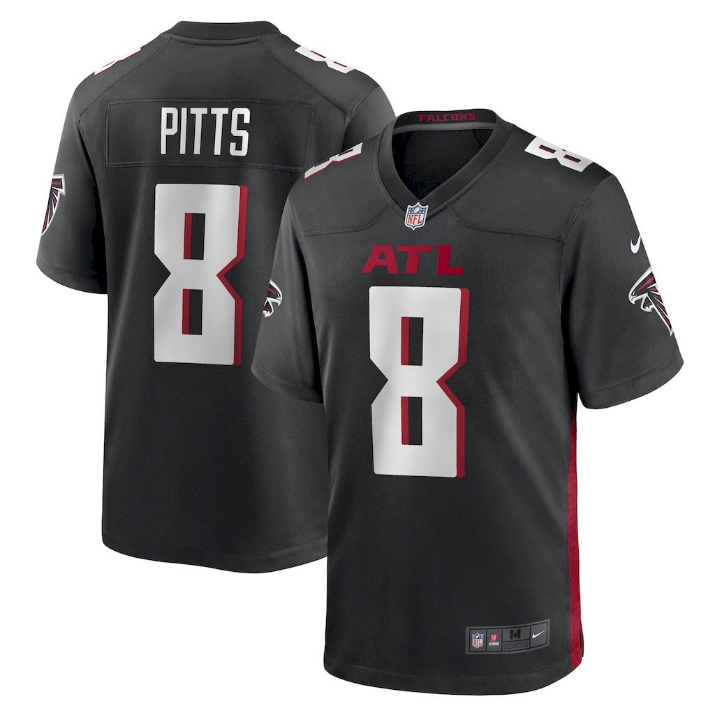 Mens Atlanta Falcons Kyle Pitts Nike Black Game Jersey.jpg