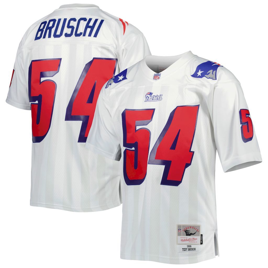 Mens New England Patriots Tedy Bruschi Mitchell  Ness White Legac.jpg