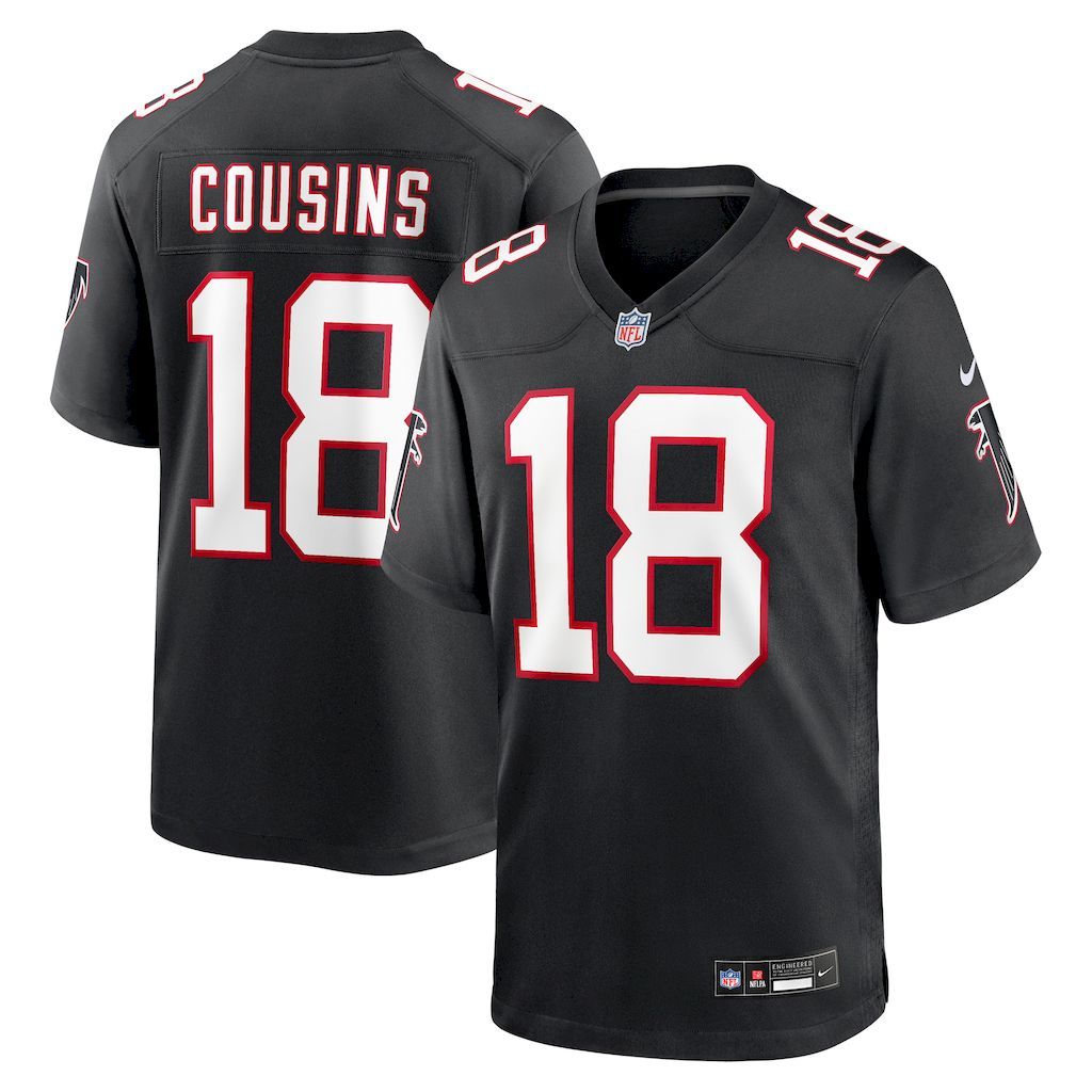 Mens Atlanta Falcons Kirk Cousins Nike Black Alternate Game Playe.jpg
