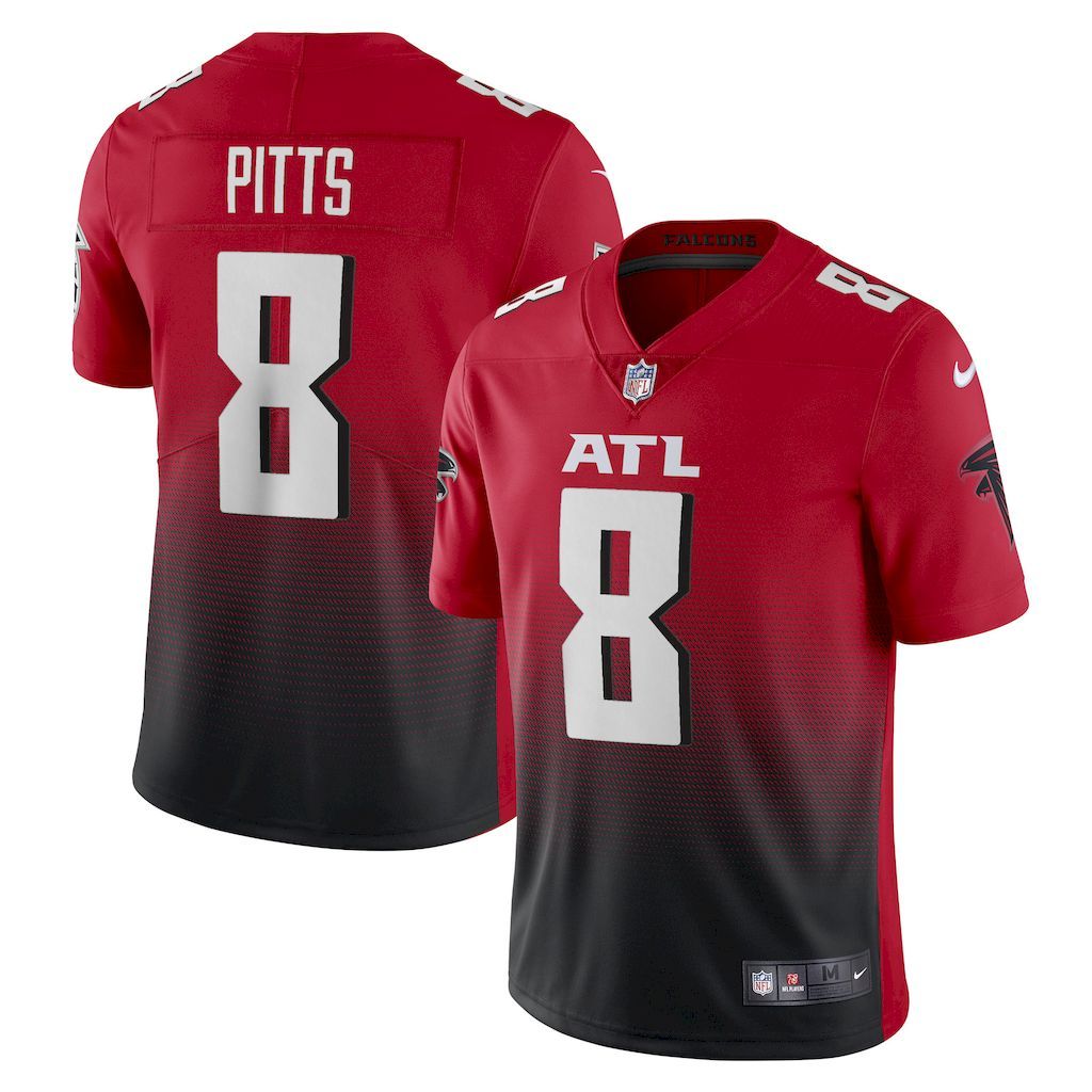 Mens Atlanta Falcons Kyle Pitts Nike Red Alternate 2 Vapor Limite.jpg