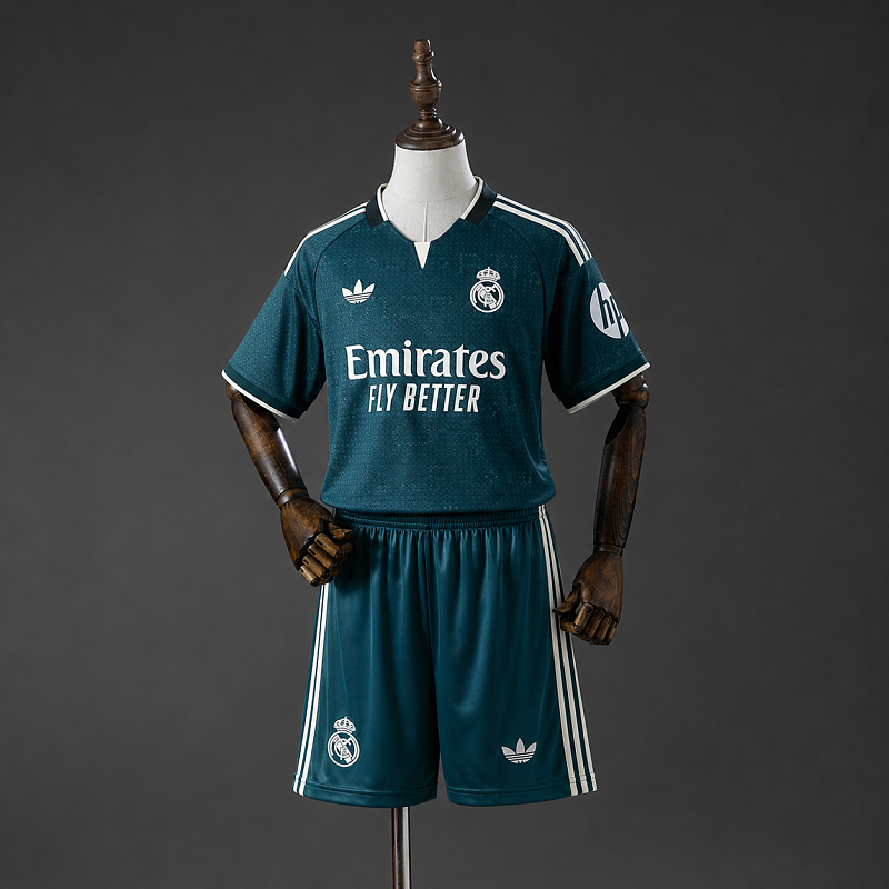 Real Madrid 26/27 Away Kids Kit Jersey Size 16-28